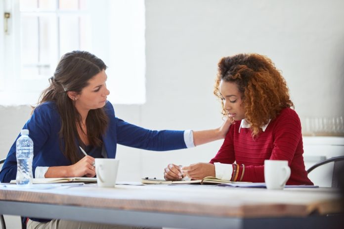Business,People,,Staff,And,Women,With,Comfort,,Empathy,And,Care